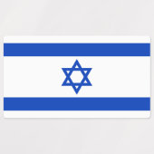 Étiquettes Drapeau Israël rectangulaire (Design 1)