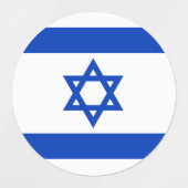 Étiquettes Drapeau israélien (Design 1)