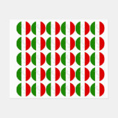 Étiquettes Drapeau italien (Feuille)