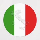 Étiquettes Drapeau italien (Design 2)