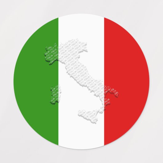 Étiquettes Drapeau italien (Design 2)