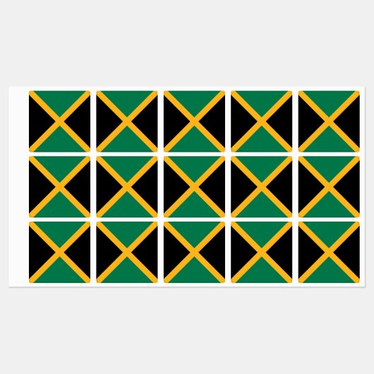 Étiquettes Drapeau Jamaïque (Feuille)