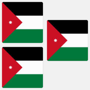 Étiquettes Drapeau Jordanie