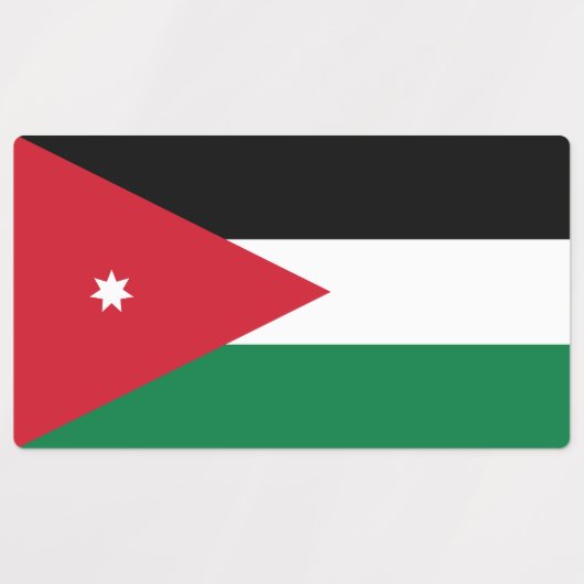 Étiquettes Drapeau Jordanie (Design 2)