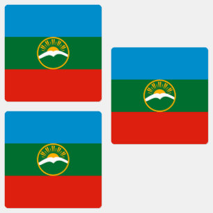 Étiquettes Drapeau Karachay Cherkessia
