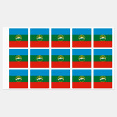 Étiquettes Drapeau Karachay Cherkessia (Feuille)