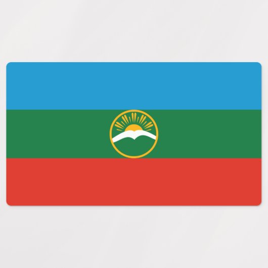 Étiquettes Drapeau Karachay Cherkessia (Design 2)
