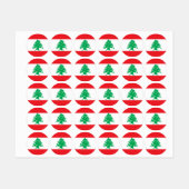 Étiquettes Drapeau libanais (Feuille)