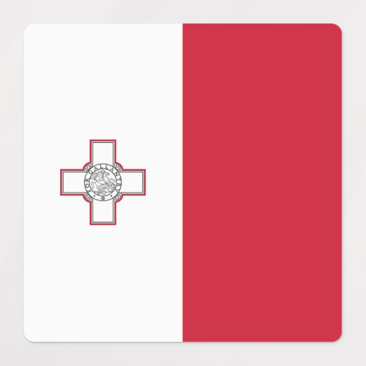 Étiquettes Drapeau Malte (Design 2)