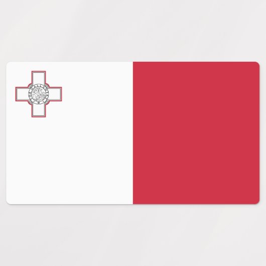 Étiquettes Drapeau Malte (Design 1)