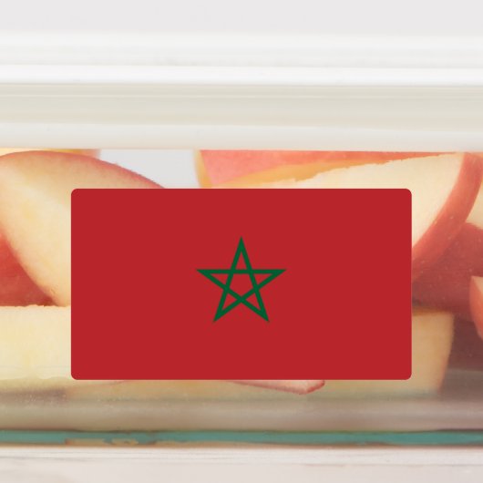 Étiquettes Drapeau Maroc (Apposé)