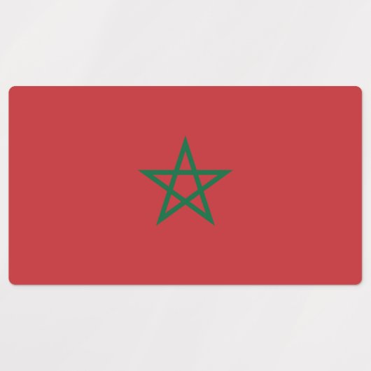 Étiquettes Drapeau Maroc (Design 2)