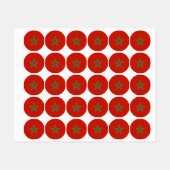 Étiquettes drapeau marocain (Feuille)