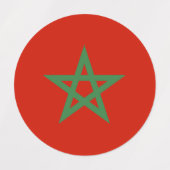 Étiquettes drapeau marocain (Design 2)
