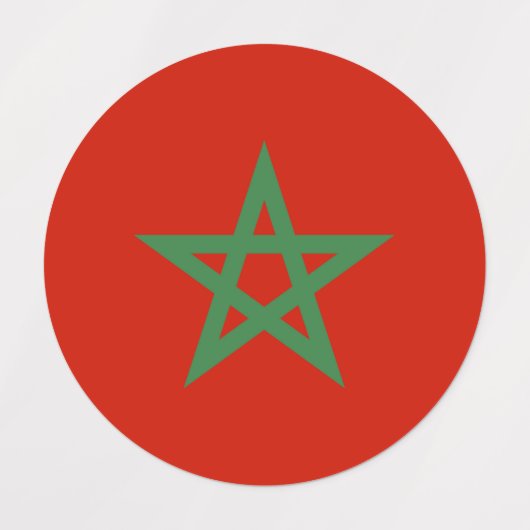 Étiquettes drapeau marocain (Design 2)