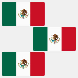 Étiquettes Drapeau mexicain