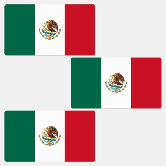Étiquettes Drapeau mexicain (Groupe)