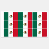 Étiquettes Drapeau mexicain - Drapeau mexicain (Feuille)
