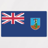 Étiquettes Drapeau Montserrat (Design 2)