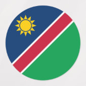 Étiquettes Drapeau Namibie (Design 1)