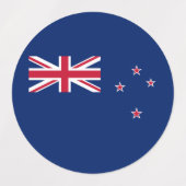 Étiquettes Drapeau néo-zélandais (Design 2)