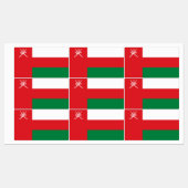 Étiquettes Drapeau Oman (Feuille)