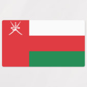 Étiquettes Drapeau Oman (Design 1)