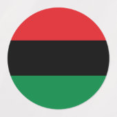 Étiquettes Drapeau panafricain UNIA (Design 2)