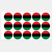 Étiquettes Drapeau panafricain UNIA (Feuille)
