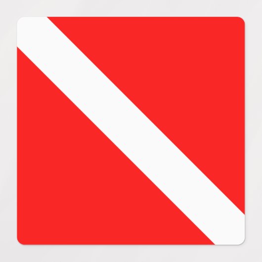 Étiquettes Drapeau Plongée Plongée Plongée Plongée Diver Down (Design 1)