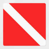 Étiquettes Drapeau Plongée Plongée Plongée Plongée Diver Down (Design 2)