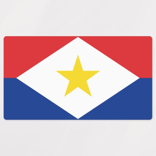 Étiquettes Drapeau Saba (Design 1)