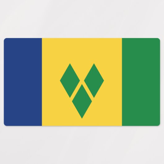 Étiquettes Drapeau Saint-Vincent (Design 1)