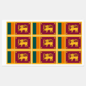 Étiquettes Drapeau Sri Lanka (Feuille)