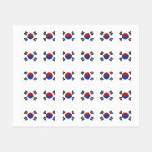 Étiquettes drapeau sud-coréen (Feuille)