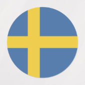 Étiquettes Drapeau suédois (Design 2)