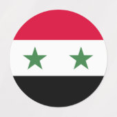 Étiquettes Drapeau syrien (Design 2)