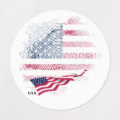 Étiquettes Drapeau USA (Design 2)