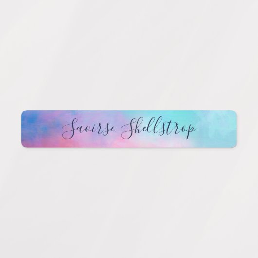 Étiquettes Dreamy Abstrait Pastels Nom En Calligraphie (Design 1)