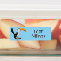 Drôle caricature de facture de corne jaune personn