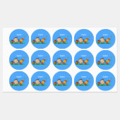 Étiquettes Drôle de dessin animé de fourmis (Feuille)