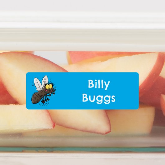 Étiquettes Drôle dessin animé d'insecte de la mouche à cheval (Apposé)