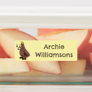 Étiquettes Drôle faim affamé puce dessin animé personnalisé