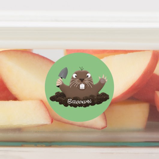 Étiquettes Drôle gopher de poche creusant dessin dessin de de (Apposé)