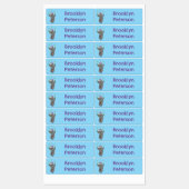 Étiquettes Drôle rhinocéros mignon jonglant sur monocycle per (Feuille)