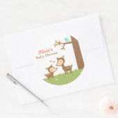 Étiquettes du Baby shower des cerfs de forêt (Enveloppe)
