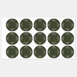 Étiquettes du cercle géométrique vert de la mousse
