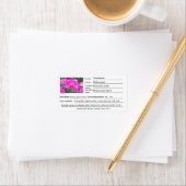 Étiquettes du jardin fleuri d'orchidées roses. (En situation)