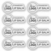 Étiquettes du logo de baume à lèvres transparent (Devant)