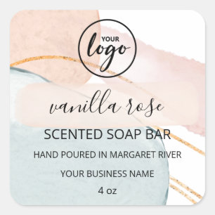 Étiquettes du logo de la barre de savon parfumée à